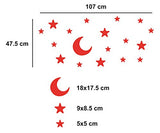SYGA Star Moon Acrylic Wall Sticker (Golden)