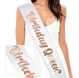 SYGA Party Sash Favor Decoration Party Accessories - White