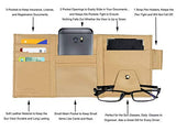 SYGA Leather Car Visor Organizer Sun Shade CD Holder Card Storage Pouch Bag Multi-Functional Organizer(Beige)