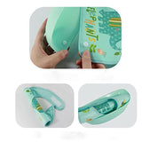 SYGA 1 Piece Elephant Pattern Waterproof Silicone Roll up Washable Crumb Catcher Baby Feeding Eating Bib (Multicolor)