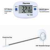 SYGA Digital BBQ Food Thermometer Instant Read Meat Candy Cooking Food Thermometer 180 Degree Rotatable Large Screen Long Probe for Kitchen Grill Meat Milk Yogurt Temperature - White