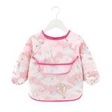 SYGA Baby Bibs with Sleeves Waterproof Feeding Bibs Unisex Baby Dribble Bibs Painting Apron Bibs Adjustable Closure with Large Pocket for Infant Toddler 1 to 3 Years Old