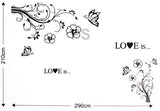 Syga Black Flower Wall Stickers