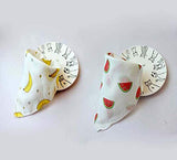 SYGA Pack of 2 Bibs Bandana for Bibs and Teething for Girls and Boys(Banana and Watermelon)