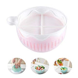 SYGA Salad Cutter Bowl 3 in 1 Multifunctional Vegetable Fruit Chopper Spinner and Salad Maker(Pink)