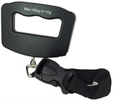SYGA Hanging Scale Digital Hand Scaler Luggage Scales up to 50 kg with Strap (Black)