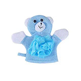 SYGA Teddy Face Cartoon Bathing Gloves Children Cartoon Bath Towel Baby Bath Gloves(Blue)