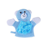SYGA Teddy Face Cartoon Bathing Gloves Children Cartoon Bath Towel Baby Bath Gloves(Blue)