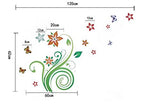 Syga Beautiful Colorful Floral Design Wall Stickers A_EUUH