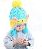 SYGA Baby Boys Girls Winter Earflap Beanie Hat Knitted Pompom Cap