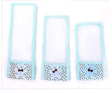 SYGA Fancy Cartoon Bear Fabric Lace Remote Cover TV AC Set Top Box Remote Control Case Teddy Bear Gadgets Appliances- Blue, Set of 3 Pcs