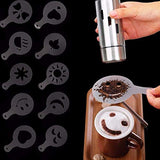 SYGA 16pcs Creative Nice Coffee Stencil Coffee Template Strew Spray Art Stencils