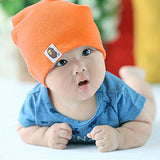 Syga Small Plain Knitted Baby Cap - 3 to 12 Month, Orange
