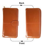 Syga PU Leather Hand Grip Wallet for Women, Brown