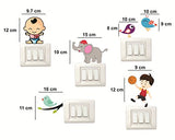 SYGA Set of 6 Multicolor Decorative Beautiful Modern Art Switch Board Stickers