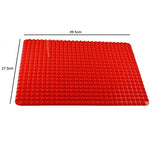 SYGA Silicone Baking Mat - Nonstick Reusable Heat Resistant Roasting Cooking Mat, Fat Reducing Silicone Mats (Red)