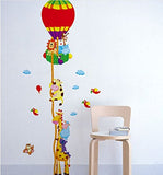 SYGA Height Measurement with Animals Fun Decals Design Wall Stickers