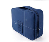 SYGA Travel Cosmetic Bag Plain Multifunction Portable Bag Cosmetic Makeup Pouch Case_Navyblue