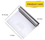 Syga Stainless Steel Cake Smoother with Scale Cutting Knife(Silver)