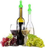 SYGA Silicone Bottle Stoppers for Wine Bear, Green - 6 Pcs