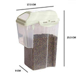 SYGA 1 Piece Korean Style Multipurose Kitchen Container for Grains Spices Jar_Green