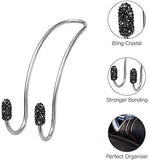 SYGA Car Hooks, 2 pcs Auto Hooks Car Hangers Headrest Hooks Holder for Mask Backpack Handbag Purse Bag Groceries (Black)
