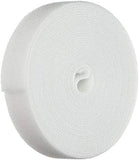 SYGA Nylon Double Sided WELLKRO Tape, Hook and Lock Tape, Sew-on Power Wire Management Fastening Tape Cable Tie for Interlocking, Apparel, Home Textile, Industrial Use and More- 25 m x 15 mm (White)