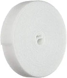 SYGA Nylon Double Sided WELLKRO Tape, Hook and Lock Tape, Sew-on Power Wire Management Fastening Tape Cable Tie for Interlocking, Apparel, Home Textile, Industrial Use and More- 25 m x 15 mm (White)