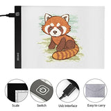 Dwise A4 Size LED Lighted Drawing Tracing Board 3 Adjustable Brightness Touch Button