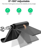 SYGA Portable Foldable Cell Phone Stand, Multi Angle Adjustable Mobile Stand for All Smartphones, Android, Samsung, Xiaomi, OnePlus, Tablet, Mobile Stand for Table, Office, Gift, Bed (Black)