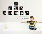 Syga Black and White Flower Wall Stickers J_EGOH