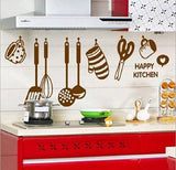SYGA PVC Vinyl Wall Stickers for Kitchen Self Adhesive Stickers (Modern Kitchen Tools) - Brown, Cartoon, Pack of 1