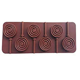 SYGA 6-Cavity Lolipop Shape Chocolate Silicon Mould Candy Jelly Mold