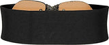 SYGA Women Cinch Belt, PU Leather Stretchy Waist Belt with Floral Metal Buckle, Retro Style, 25-35 Inch