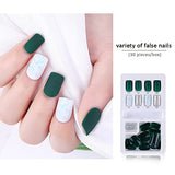 SYGA Press on Gel Nails 30 Pcs With Double Sided Jelly Adhesive Nail Glue Nail Filer, Fake Nails Long Lasting Press, Ready made Nails. (FakeNails-F635-18)
