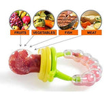 SYGA Fresh Food Nibbler Fruit Feeder Nipple Pacifiers Bottles (Cyan)