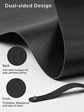SYGA Desk Pad Protector Waterproof PU Desk Mat Blotters on Desktop Laptop Computer Gaming Keyboard Mouse Pad Non-Slip Desk Writing Mat Cover for Office & Home, Black - 60x30 cm