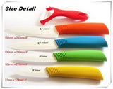 SYGA 6 Piece Ceramic Kitchen Knife Set and Vegetable Peeler Set with Adjustable Holder Stand_Multi