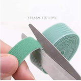 SYGA Nylon Double Sided Wellkro Tape, Hook and Lock Tape, Sew-on Power Wire Management Fastening Tape Cable Tie for Interlocking, Apparel, Home Textile, Industrial Use and More- 2 m x 15 mm (Green)