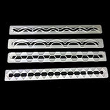 SYGA 4pcs / Set Geometry Wave Sugar Craft Plastic Fondant Cutter Cake Mould Cake Decoration