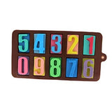 SYGA Silicone 0 to 9 Digit Chocolate Jelly Candy Mold (Brown)