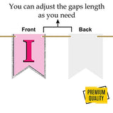 SYGA I am One Banner for Birthday Decorative Party Photo Props Banner[Silver-Pink Theme]