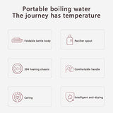 SYGA 600 ml Electric Tea Kettle Collapsible Electric Travel Kettle Dual Voltage Food Grade Silicone