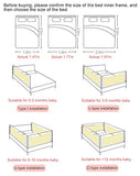 SYGA Pack of 3 Bed Rail Guard, Portable Safety Guardrail for King/Queen Size Bed - 88cm Tall_(1.5m, 2*(2m))