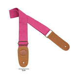 SYGA Cool Design Cotton Leather Guitar Strap(Pink)