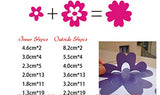 SYGA Bedroom Living Room Flower Wall Sticker Dark Pink