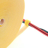 SYGA Reusable Cable Straps Cable Ties Hook & Loop Nylon Fastening Tape Wire Organizer, Interlocking Fastening Cable Binder Tie for Apparel, Home Textile, Industrial Use and More- 10m x 15mm, Yellow