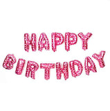 SYGA 16 inch Happy Birthday foil Balloon Set Party decorantion Pink Heart Aluminum Letter