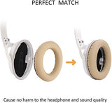 SYGA Headphone Replacement Ear Cushion Pads Compatible with Bose Quiet Comfort QC15 QC25 QC35 AE2 AE2i AE2 AE2-W (Beige)