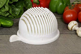 SYGA Plastic Fast Cutting of Vegetables, Fruits, Salad Chopper & Salad Cutter Bowl(White)